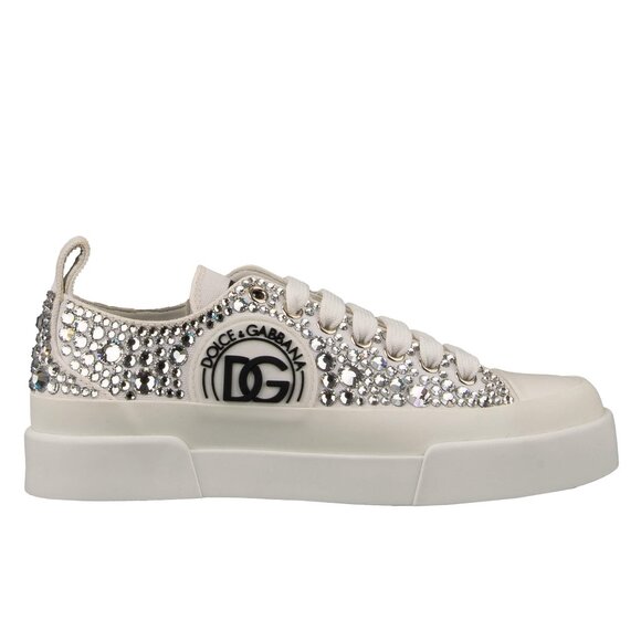 Dolce & Gabbana - Crystal DG Logo Sneaker PORTOFINO White EUR 38,5 - Picture 1 of 5